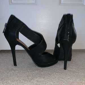 Black stiletto heels